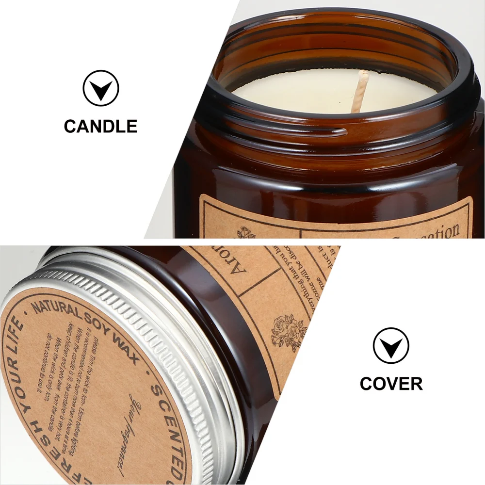 2Pcs Natural Soy Wax Scented Candles Romantic Fragrance Scented Candles Gift