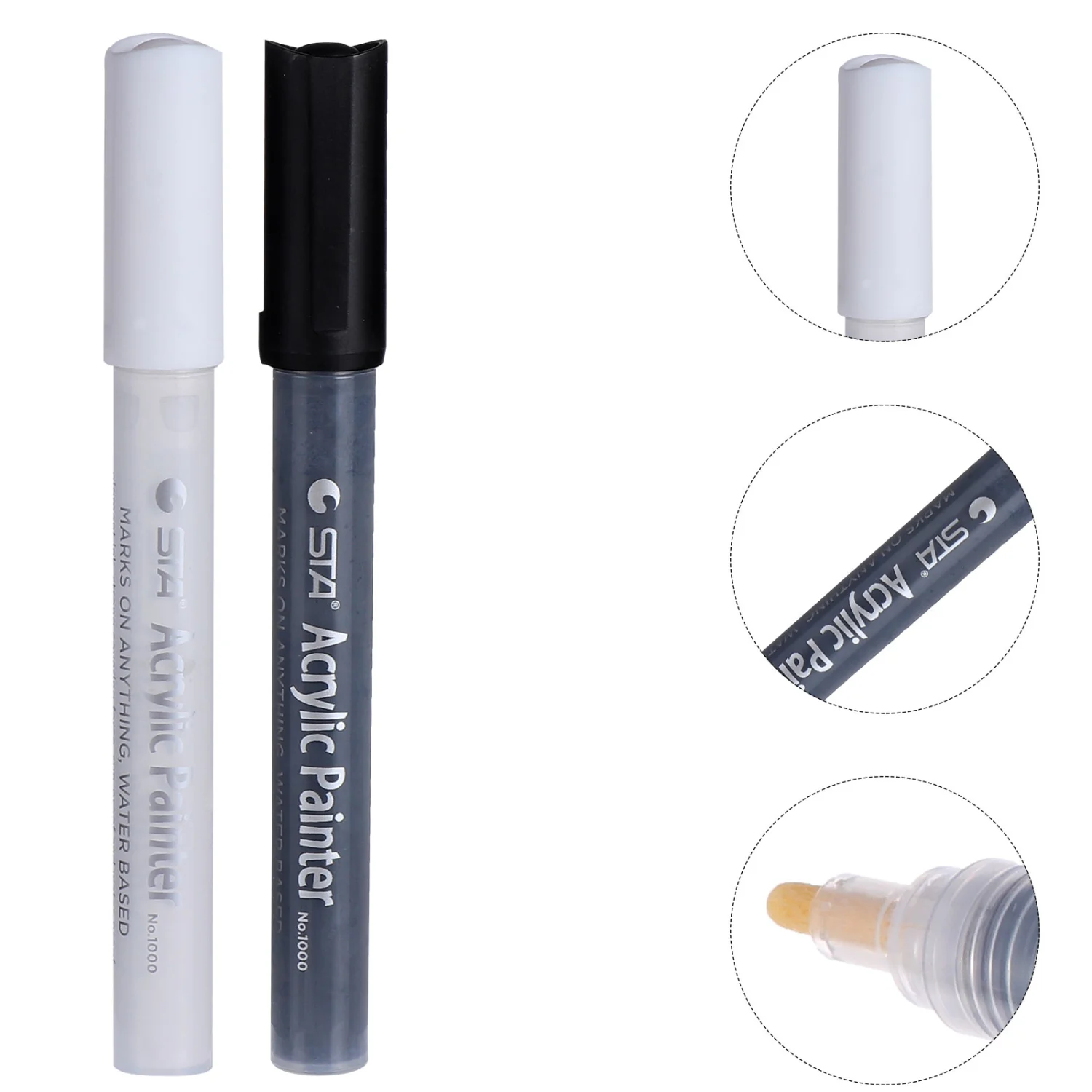 8pcs Acrylic Paint Marker Pens Waterproof Paint Art Marker Pens for DIY Crafts