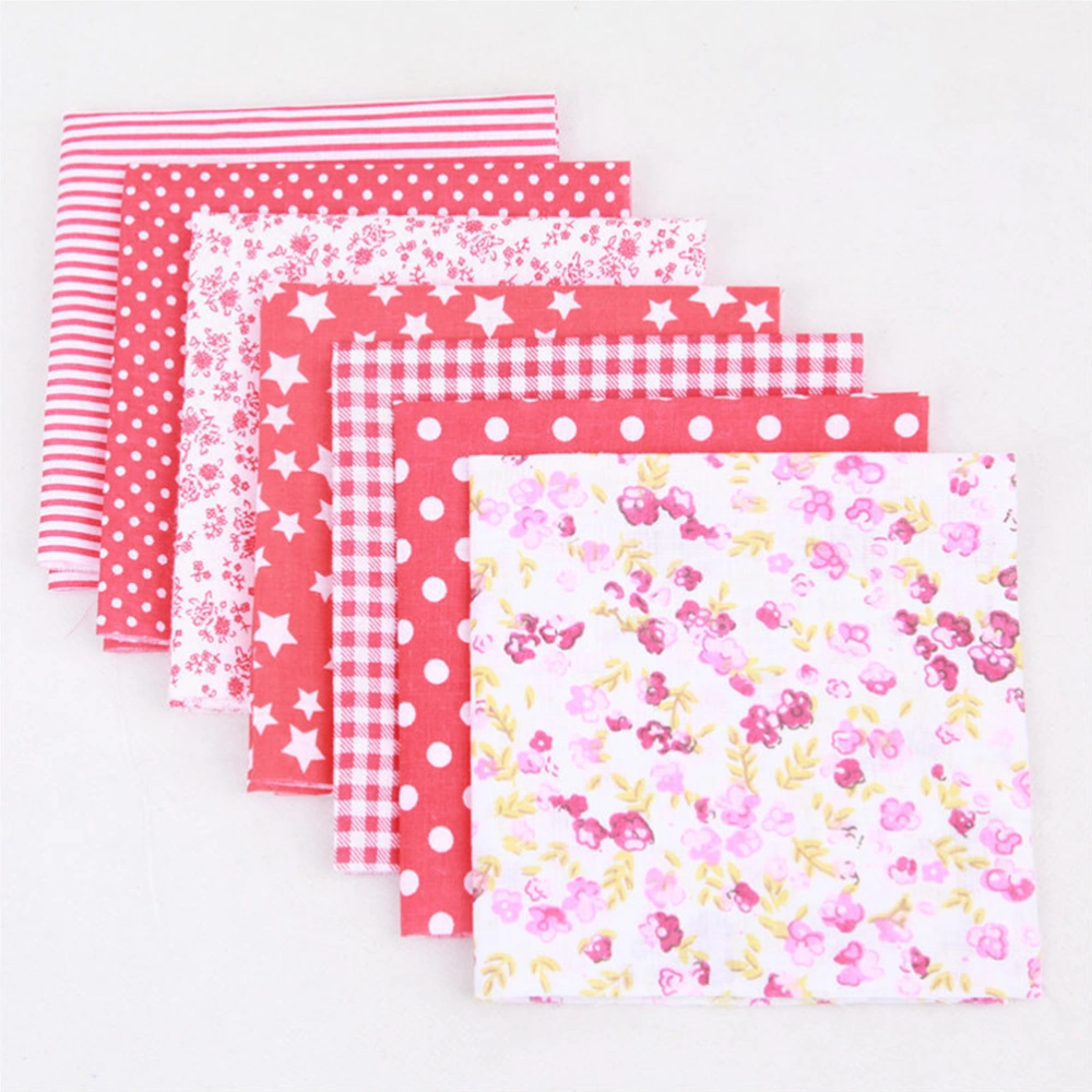 2 Packs Handmade Clothing Accessories Fashion Flower Cloth Creative DIY Cloth (Random Style, Red, 7 Pieces/Pack)