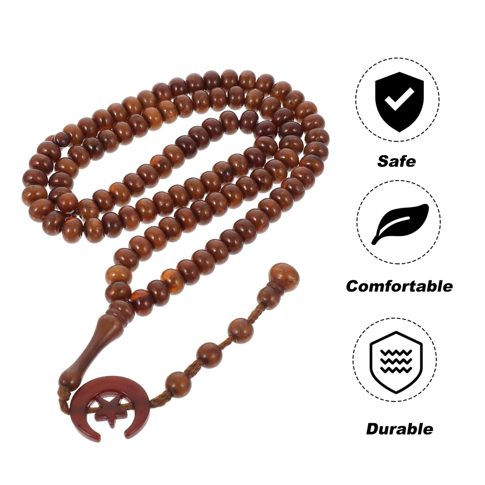 1pc Muslim Worship Bead String Muslim Holding Rosary Decorative Prayer Bead