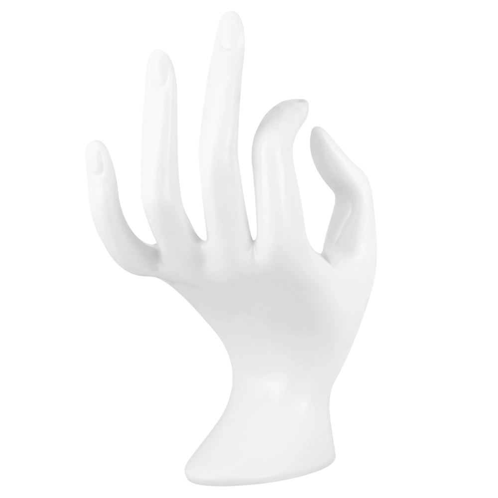 Hand Form Jewelry Display Ring Stand Holder Hand Mannequin Rack for Ring Jewelry Display(Pure White)