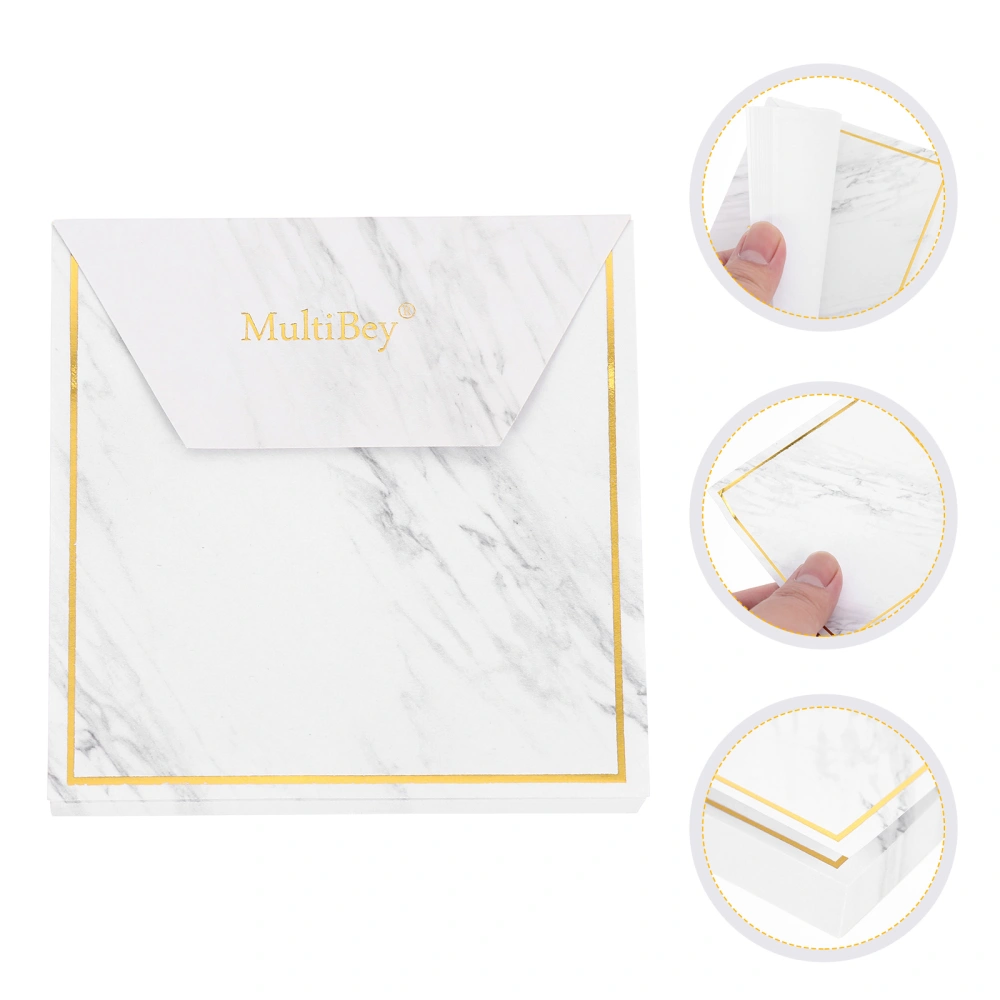 Marble Pattern Sticky Notes Office Memo Pad Adhesive Note Pad School Use Memo Sticker