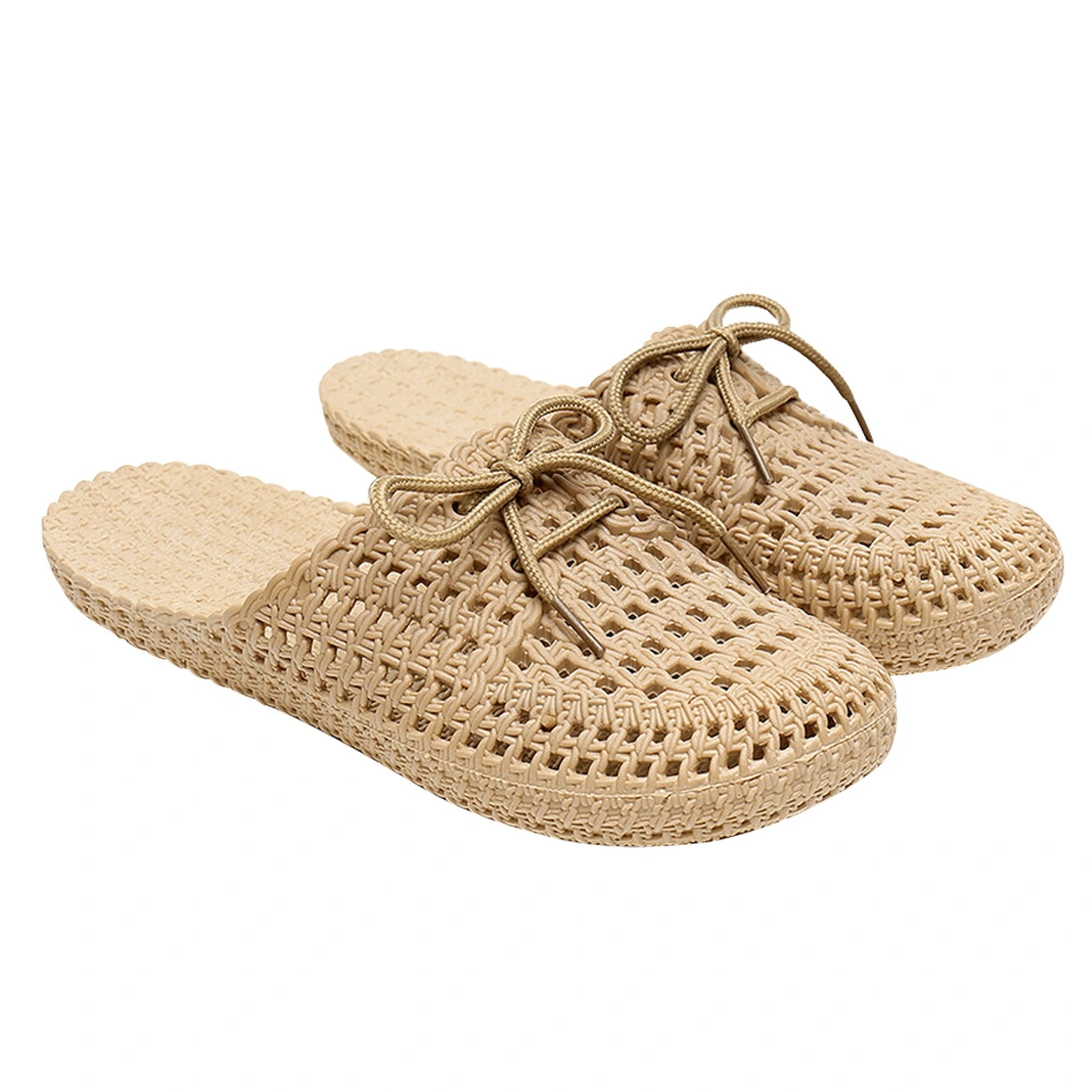 1 Pair Adult Sandals Hollow-out Flat Sole Sandals Comfortable Summer Sandals