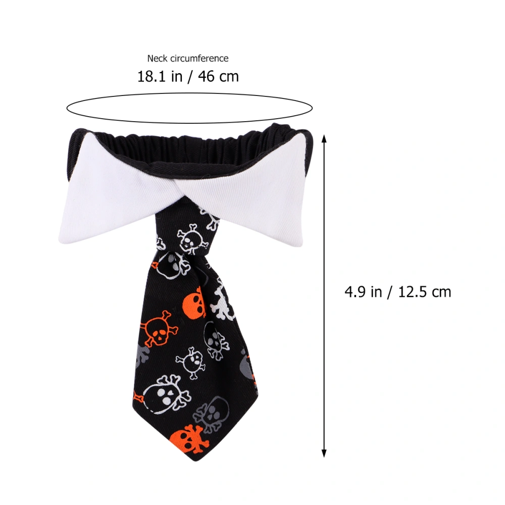 Halloweens Dogs Neck Ties Pets Neck Collar with Skulls Festival Accessories for Party - S