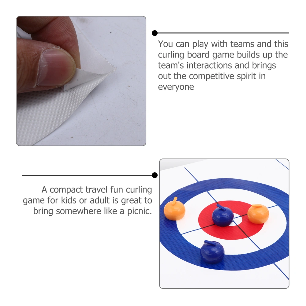 Family Games Curling Game Toy Creative Tabletop Game Toy for Adults Kids (White)