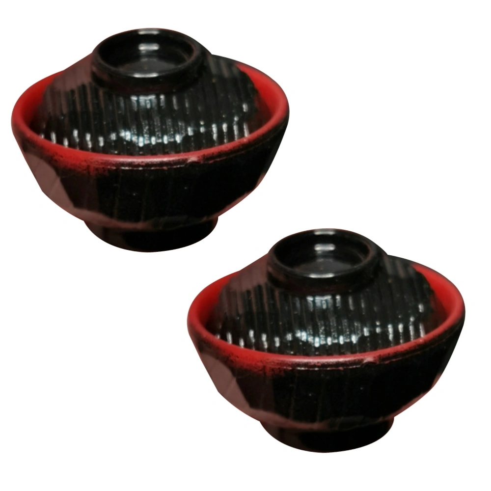 2 Sets Mini Japanese Style Bowl Mini Japanese Soup Bowl with Lid for Decoration