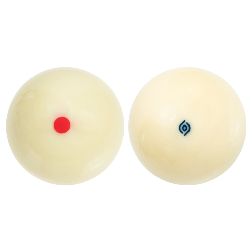 2Pcs Professional Billiard Balls Wear-resistant Pool Balls Replaceable Billiard White Balls (Mixed Style)