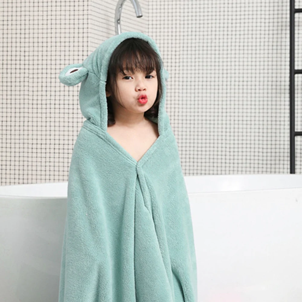 Kids Bath Towel Cartoon Hooded Bathing Towel Lovely Toddlers Bathing Towel Home Hotel Bath Towel