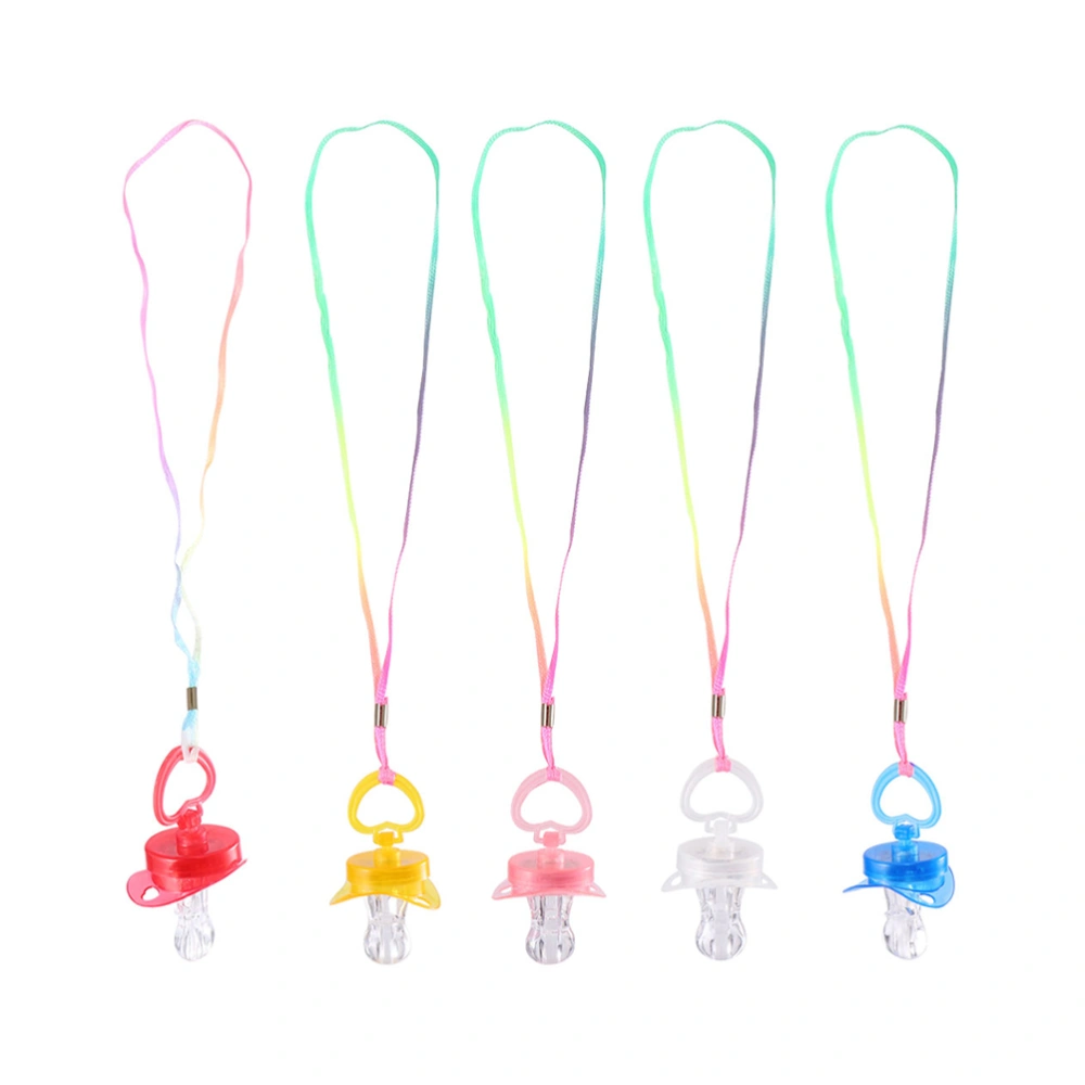 5Pcs Fashionable Whistle LED Whistle Children Plaything Adult Pacifier Whistle