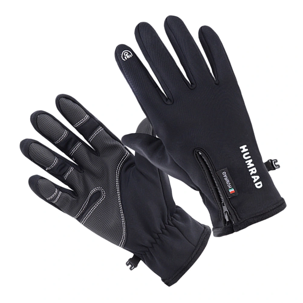 1 Pair Windproof Gloves Cycling Gloves Winter Gloves Touch Screen Gloves