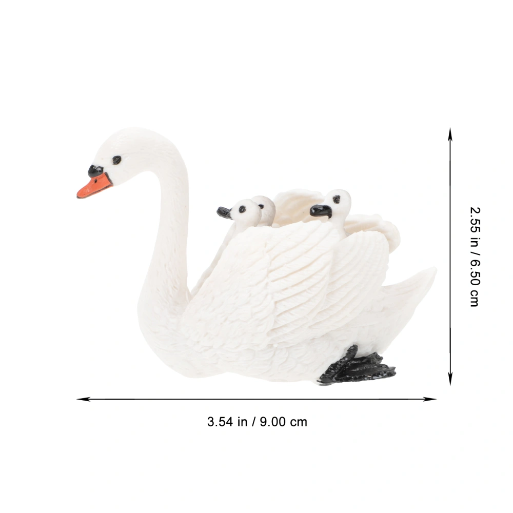 Simulated Swan Model Adorable Swan Decoration Kids Swan Recognition Model