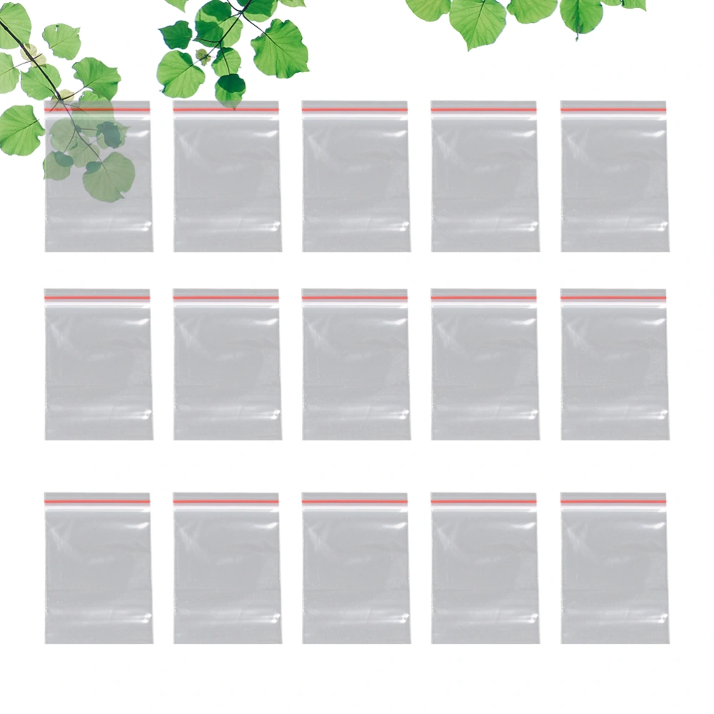 500pcs Transparent Zipper Zealed Bag Plastic Display Sealing Bag Food Storage Pouch Plastic Packaging Bag (7 x 10cm)