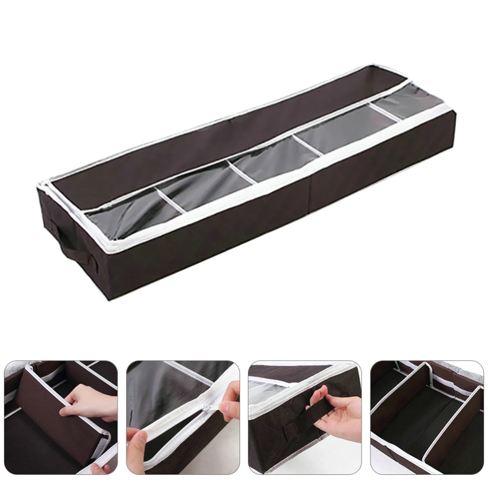 1PC Visible Window Non-woven Shoes Box Folding Shoes Storage Box for Home