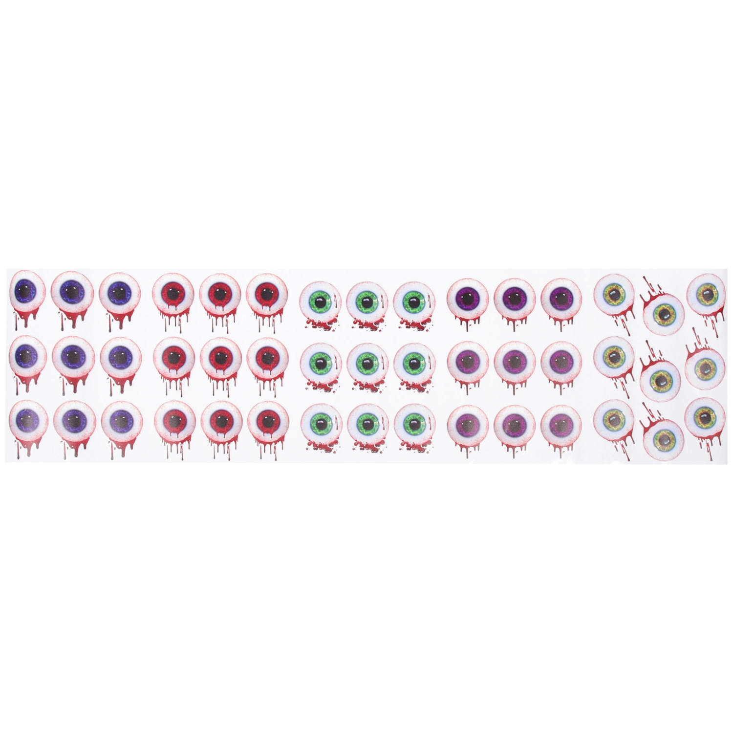 1 Sheet Halloween Wall Sticker Self-adhesive Window Sticker Eyeballs Sticker Decoration