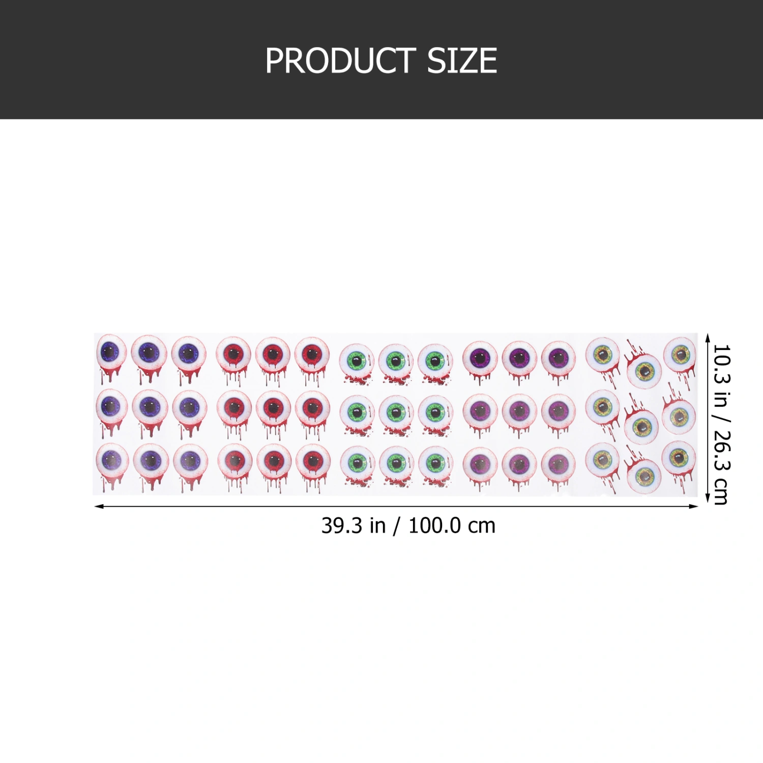 1 Sheet Halloween Wall Sticker Self-adhesive Window Sticker Eyeballs Sticker Decoration