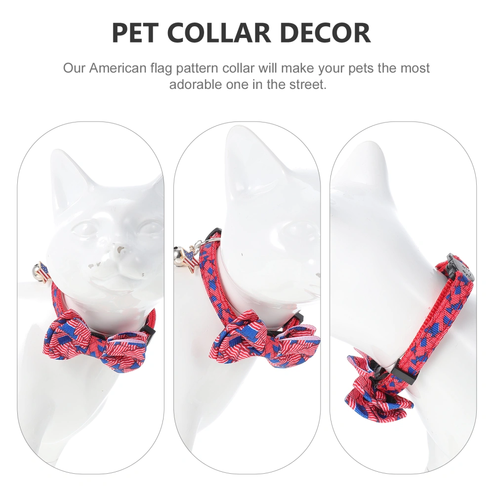 Independence Day Pet Collar Decorative Pet Collar American Flag Cat Collar Pet Collar Decor