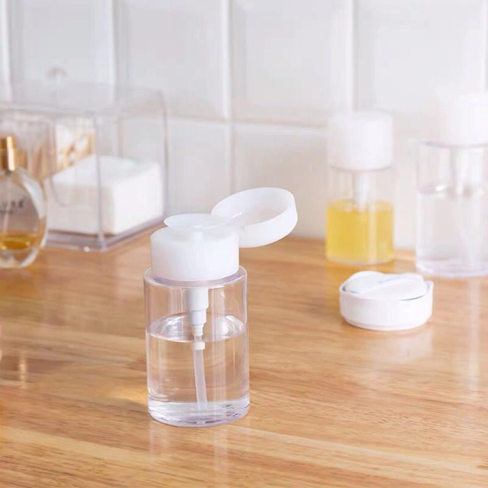 4pcs Makeup Remover Bottles Press Pump Container Portable Travel Bottle Plastic Cosmetics Bottle 300ml