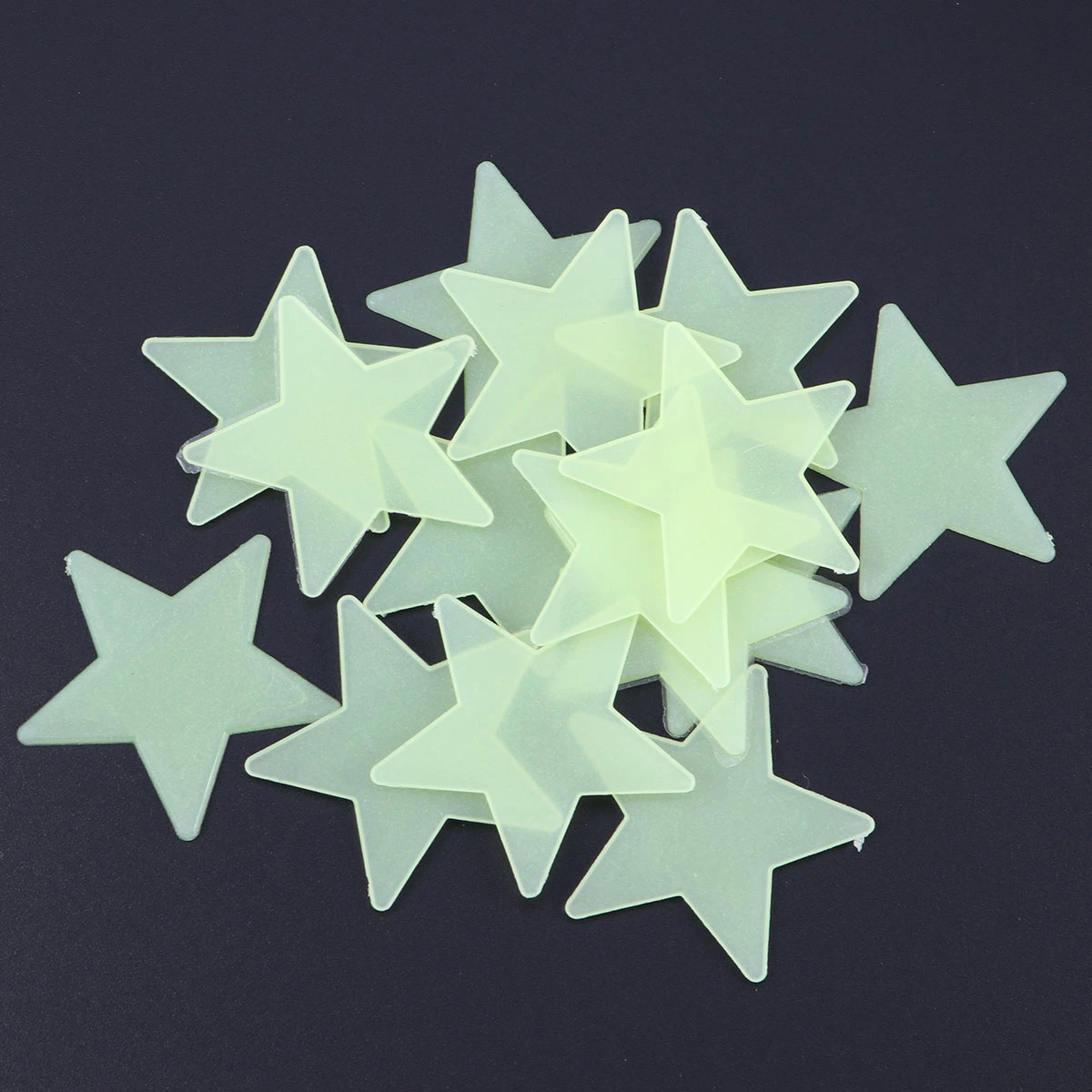 100pcs Luminous Star Stickers Small Fluorescent Stars Wall Sticker Romantic Decals Decorations for Bedroom Living Room Dining Room (03)