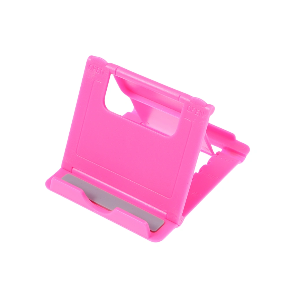 Universal Portable Foldable Phone Holder Desktop Multi-angle Stand for Tablets Smartphones and Other Mobile Devices (Pink)