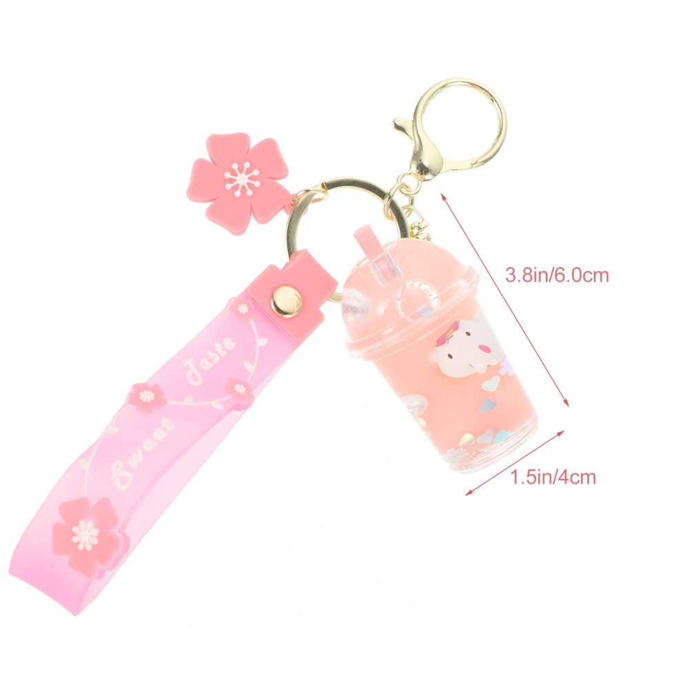 Cute Keychain Kawaii Backpack Liquid Floating  Bunny Keychain for Women and Girls