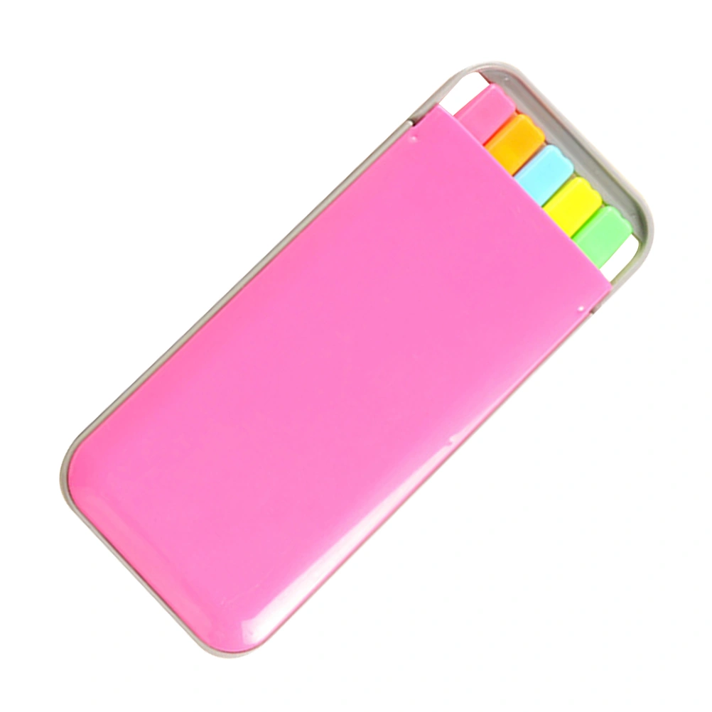 5PCS Cool Novelty Candy Color Highlighter Pen Office School Supplies Students Kids Gift (Rosy)