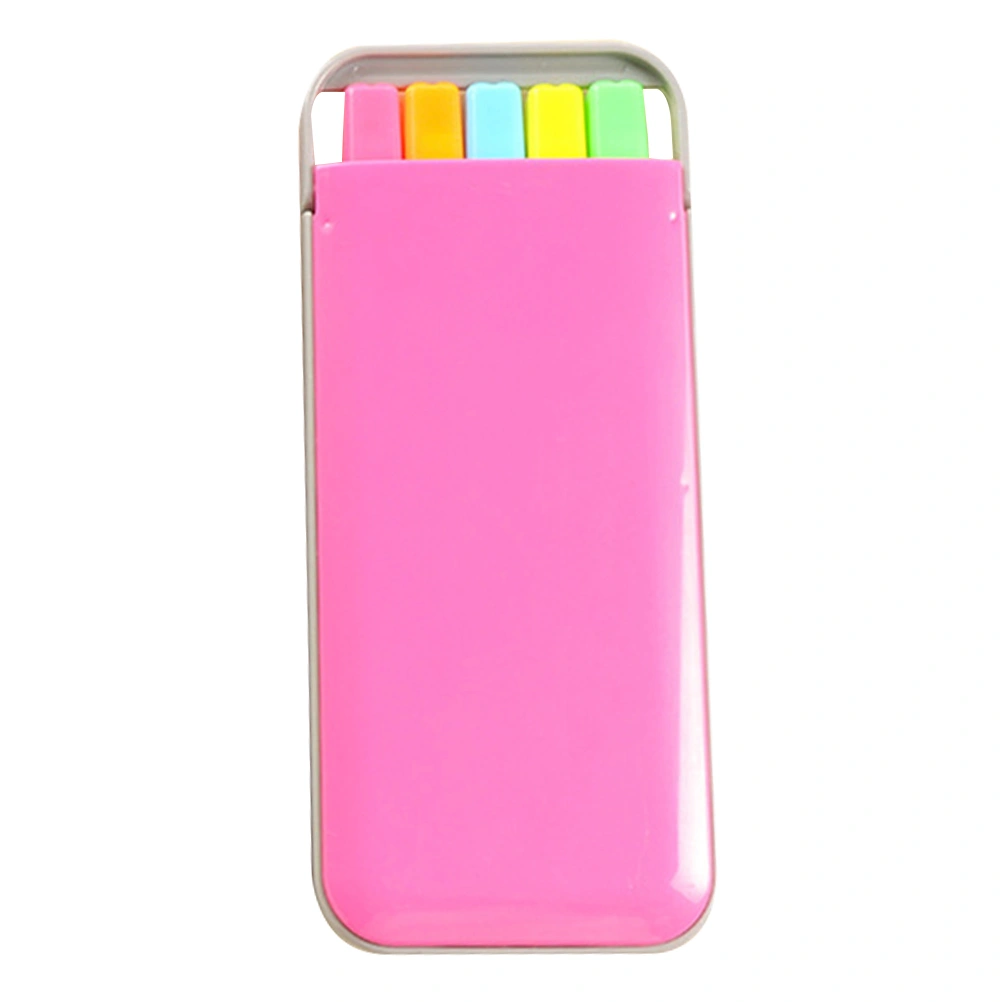 5PCS Cool Novelty Candy Color Highlighter Pen Office School Supplies Students Kids Gift (Rosy)