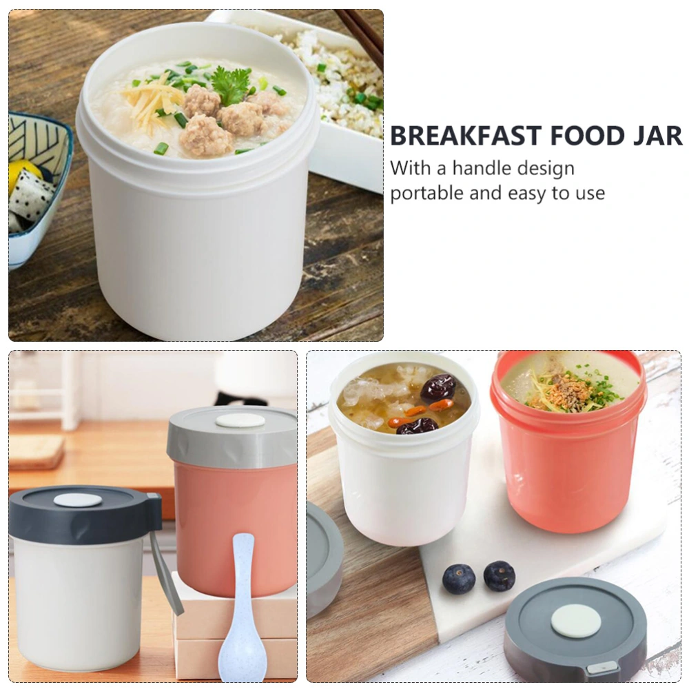 1Pc 450ML Portable Breakfast Insulated Food Jar Lunch Container with Spoon