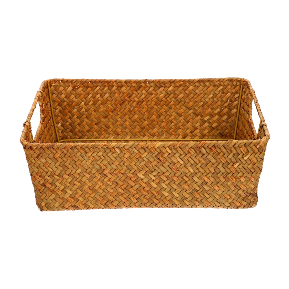 Bread Basket Indoor Bread Container Desktop Sundries Holder Mat Grass Woven Basket