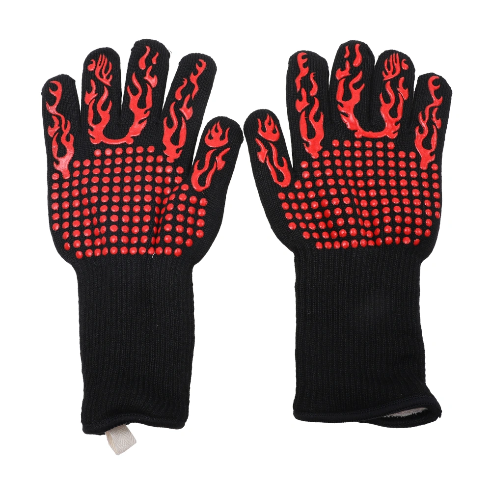 1 Pair Practical Oven Mitts Heat Insulation Gloves Heat Resistance Gloves