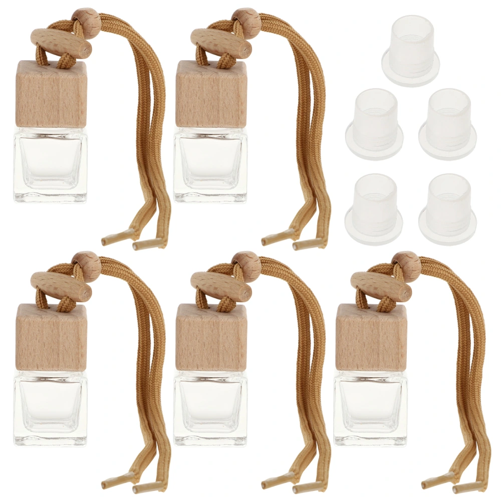 5Pcs Refillable Car Hanging Empty Perfume Bottle Car Hanging Aromatherapy Bottle