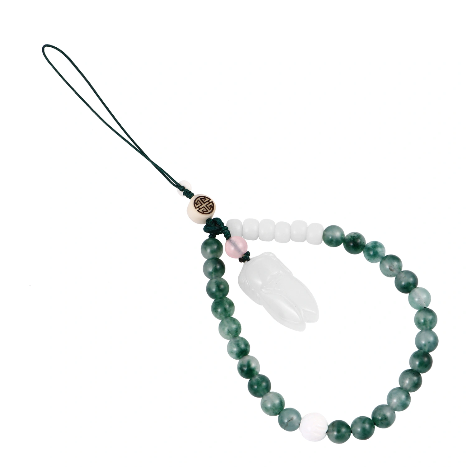 1pc Chinese Style Agate Hand Wrist Strap Lanyard Cell Phone Camera Keychain