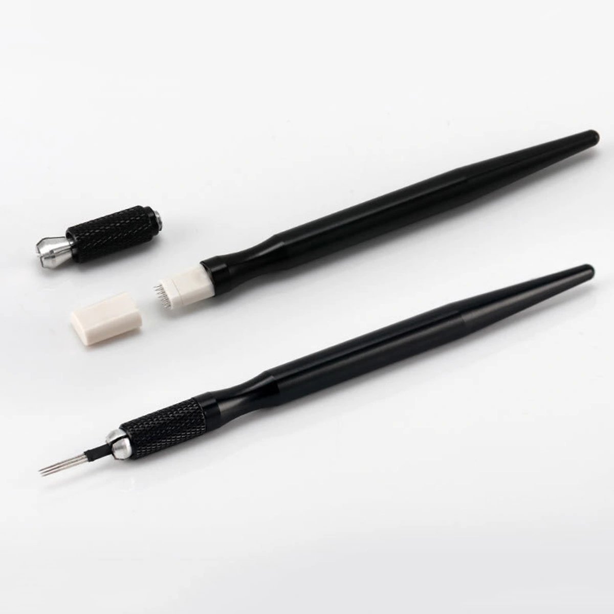 1pc Manual Eyebrow Pen Durable Microblade Eyebrow Pen for Permanent Makeup Supplies (Black)