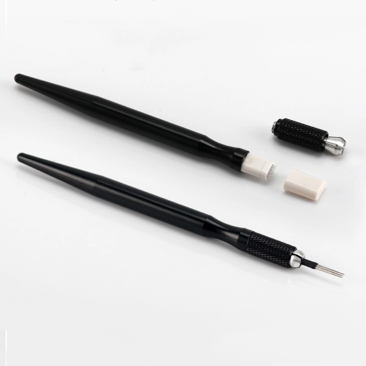 1pc Manual Eyebrow Pen Durable Microblade Eyebrow Pen for Permanent Makeup Supplies (Black)