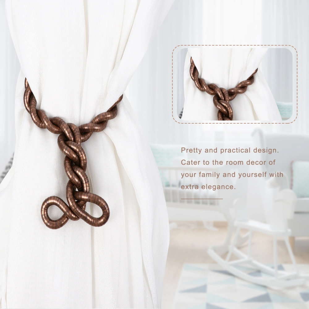 1pc Curtain Straps Creative Metal Binding Ropes Snake-shaped Curtain Buckle