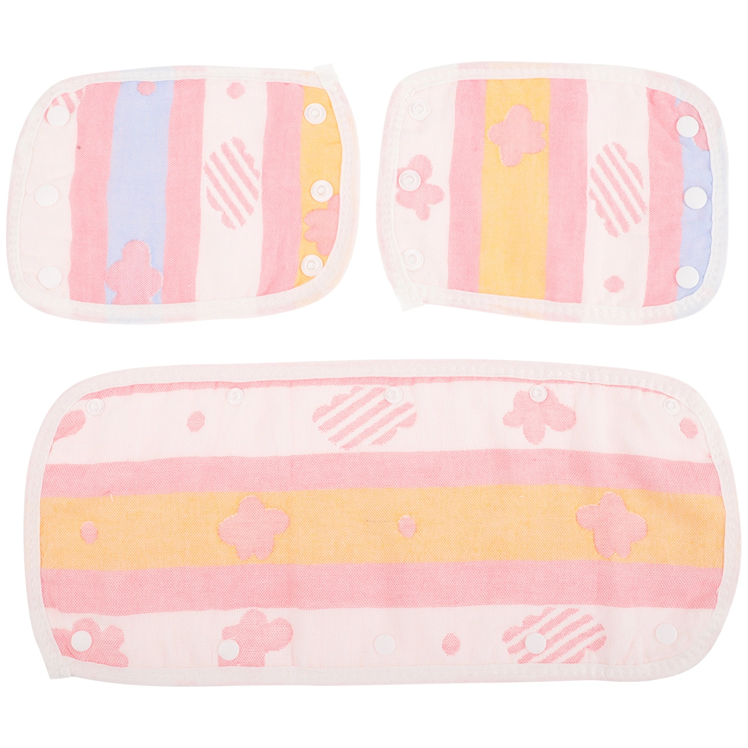 1 Set Stroller Handle Cover Baby Stroller Strap Covers Kit Snap Buckle Baby Car Essentials