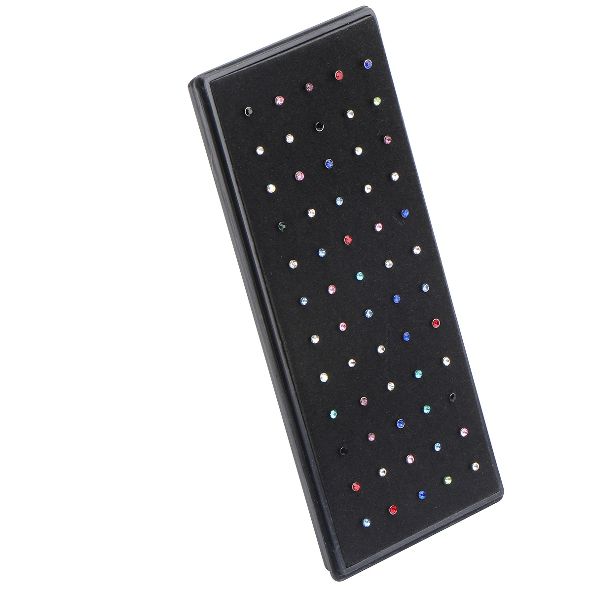 1 Box of 60PCS 1.8MM Boxed Nose Stud Stainless Steel Nose Jewelry Simple Rhinestone Inlaid Nose Studs Nose Piercing Jewelry for Home Store (Colorful)