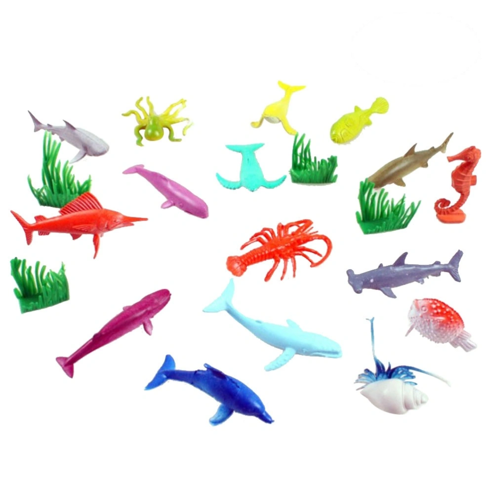 16pcs Ocean Animals Shells Tropical Fish Figure Model Preschool Kids Educational Toys