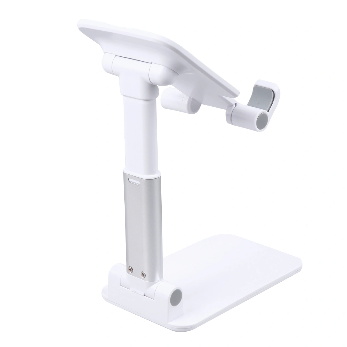1pc Adjustable Phone Stand Live Streaming Phone Holder Desktop Phone Bracket Metal Phone Support (White)