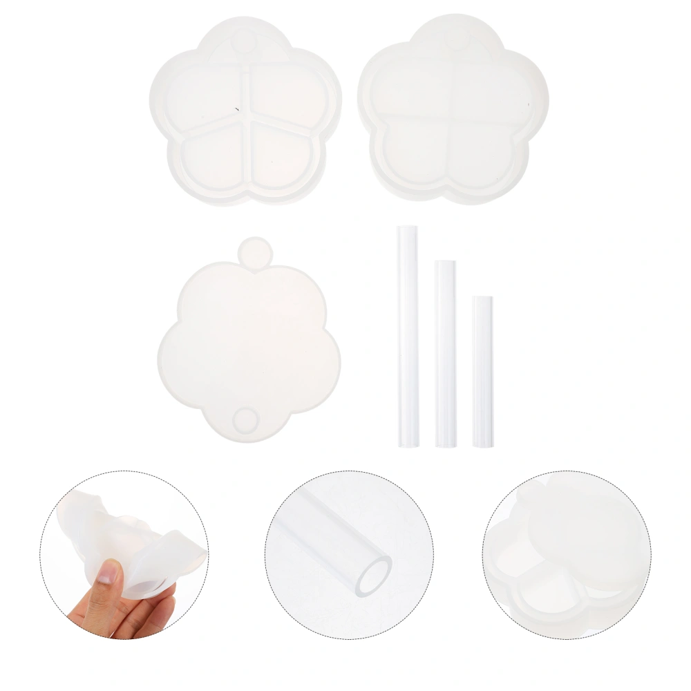 6Pcs Silicone Jewelry Box Casting Mold Set Pretty Box Mold DIY Accessory (White)