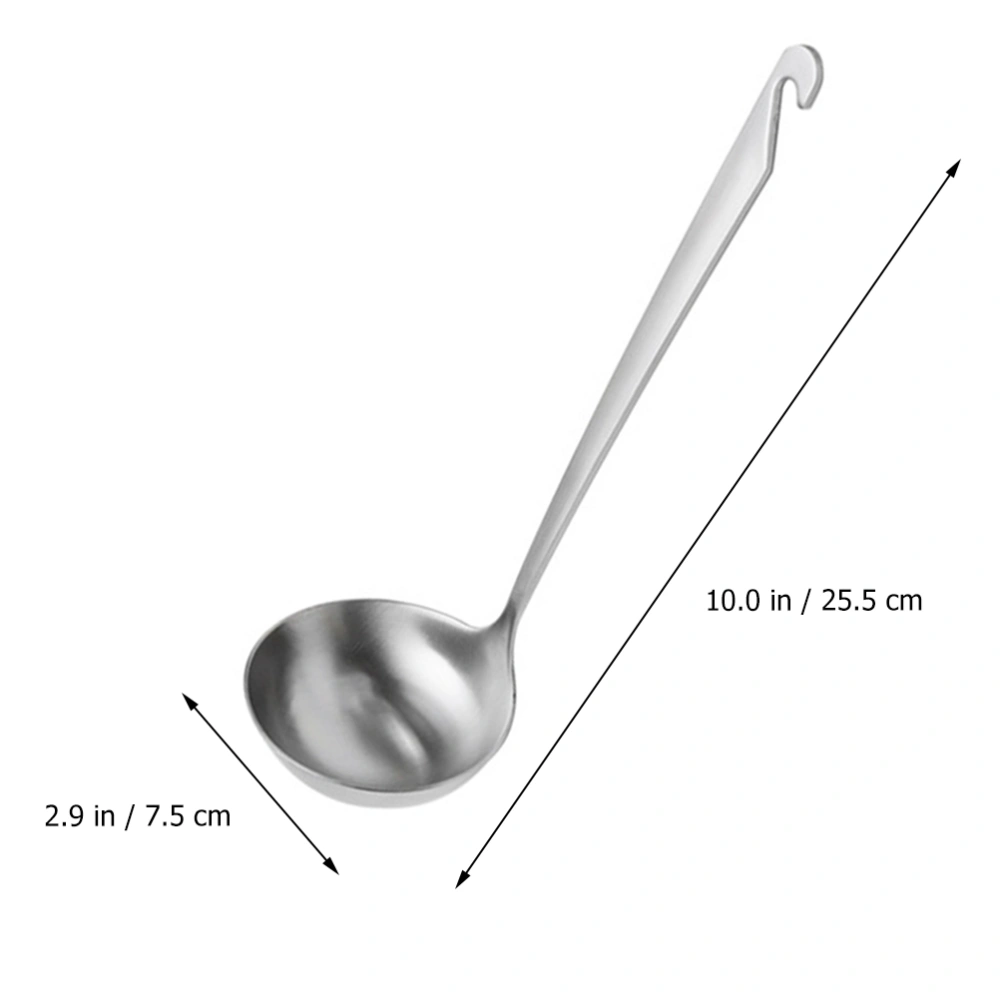 1Pc Stainless Steel Kitchen Soup Cooking Spoon Hot Pot Long Handle Ladle Spoon