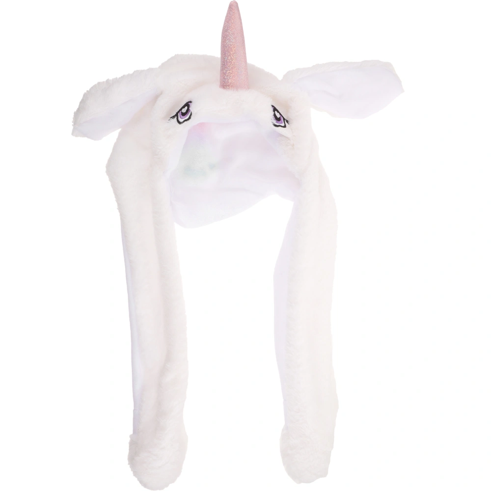 1pc Funny Unicorn Ear Moving Hat Creative Photo Props Party Hat (No Light)