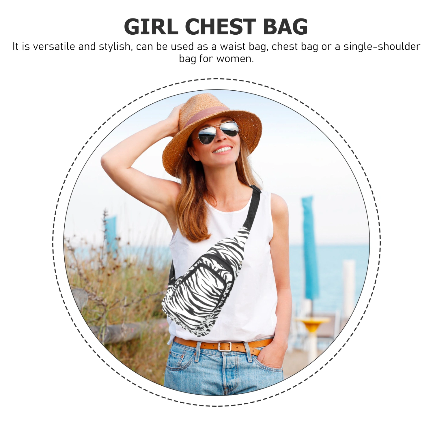Adjustable Crossbody Bag Girl Chest Bag Shopping Chest Pouch Student Small Bag