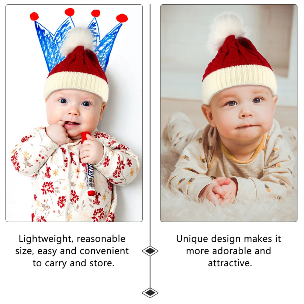 1PC Christmas Kids Winter Warm Hat Baby Knitting Decorative Kids