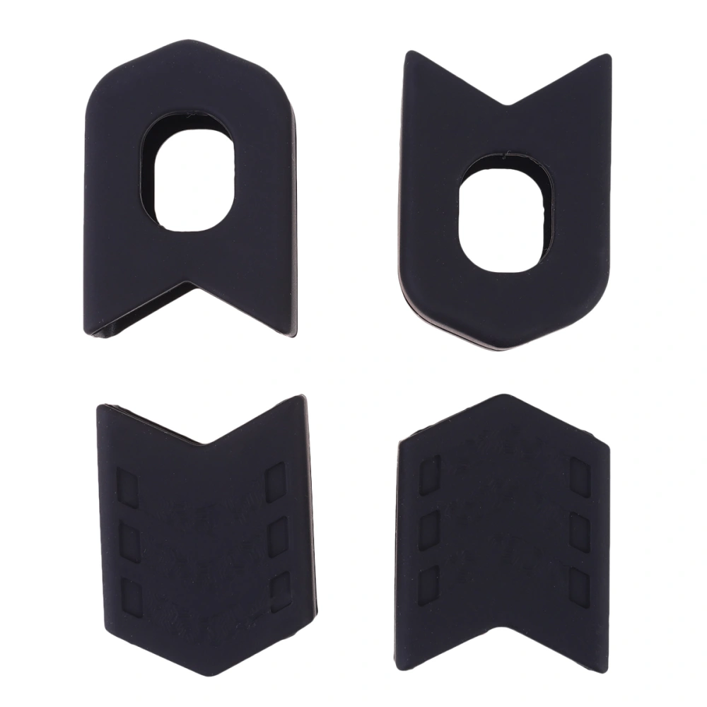 4PCS/Set Crank Arm Cases Silicone Crankset Protectors for Mountain Bike Road Bike MTB (Black)