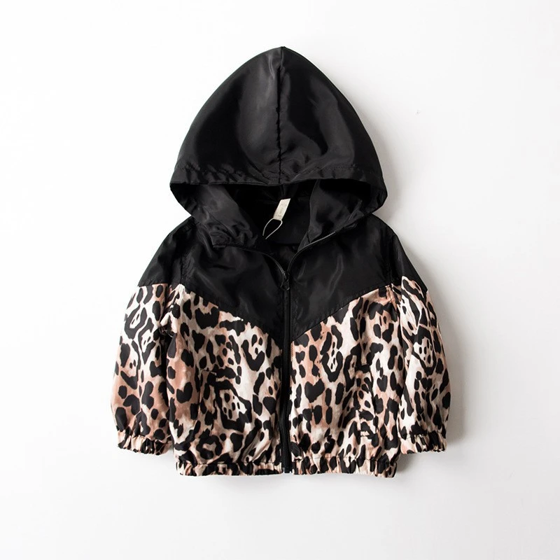 Children's Leopard Print Jacket Trench Coat