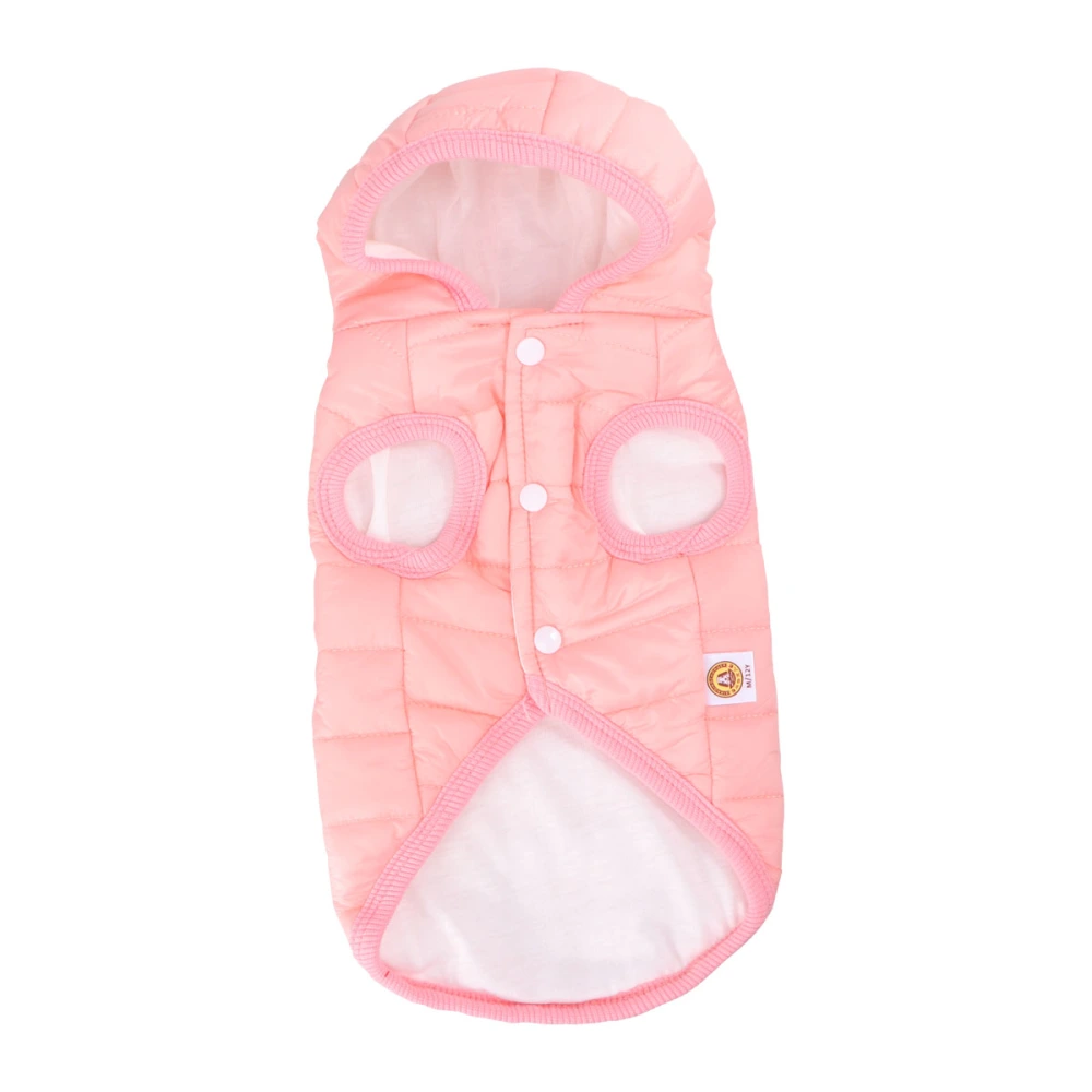 Pet Winter Cotton Adorable Dog Clothes Hoodie Vest Warm Coat for Pet Cat Puppy (Pink Size XL)