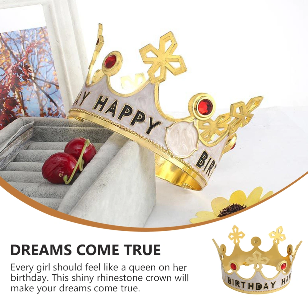 1Pc Elegant Children Headdress Alloy Crown Headdress Birthday Dress Headdress