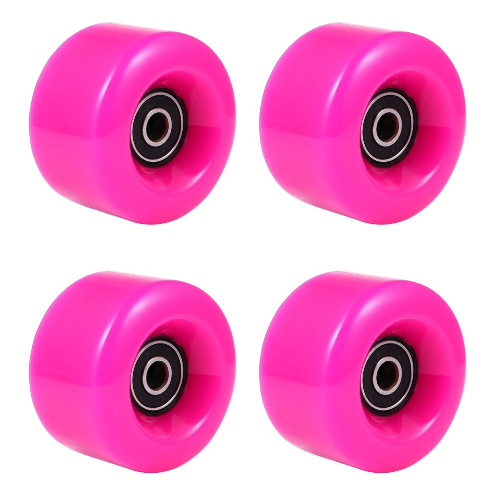 4Pcs PU Double Row Wheels Roller Skating Wheels Skates Accessories with Bearing