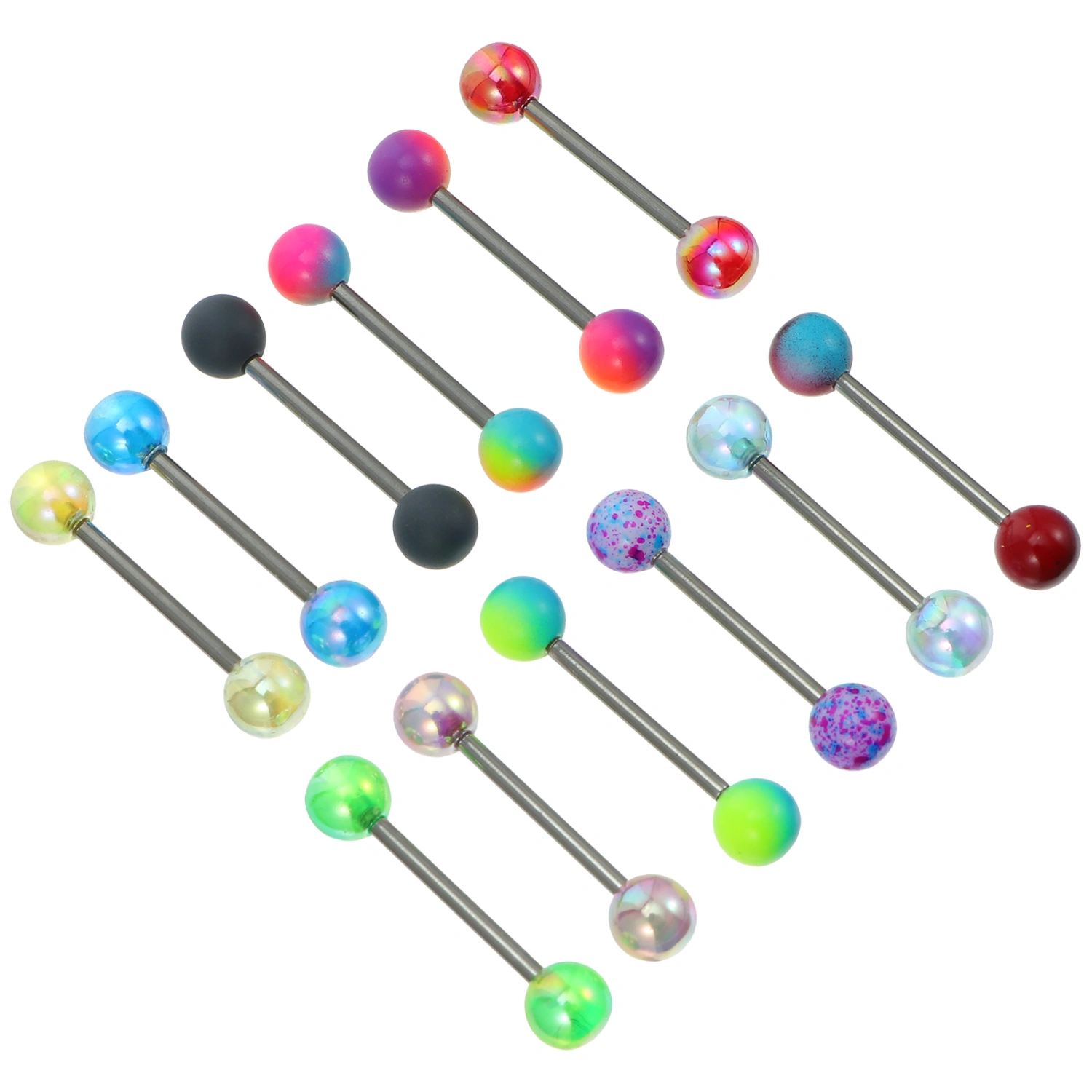 12pcs Barbell Belly Rings Piercing Jewelry Navel Ring Navel Piercing Jewelry