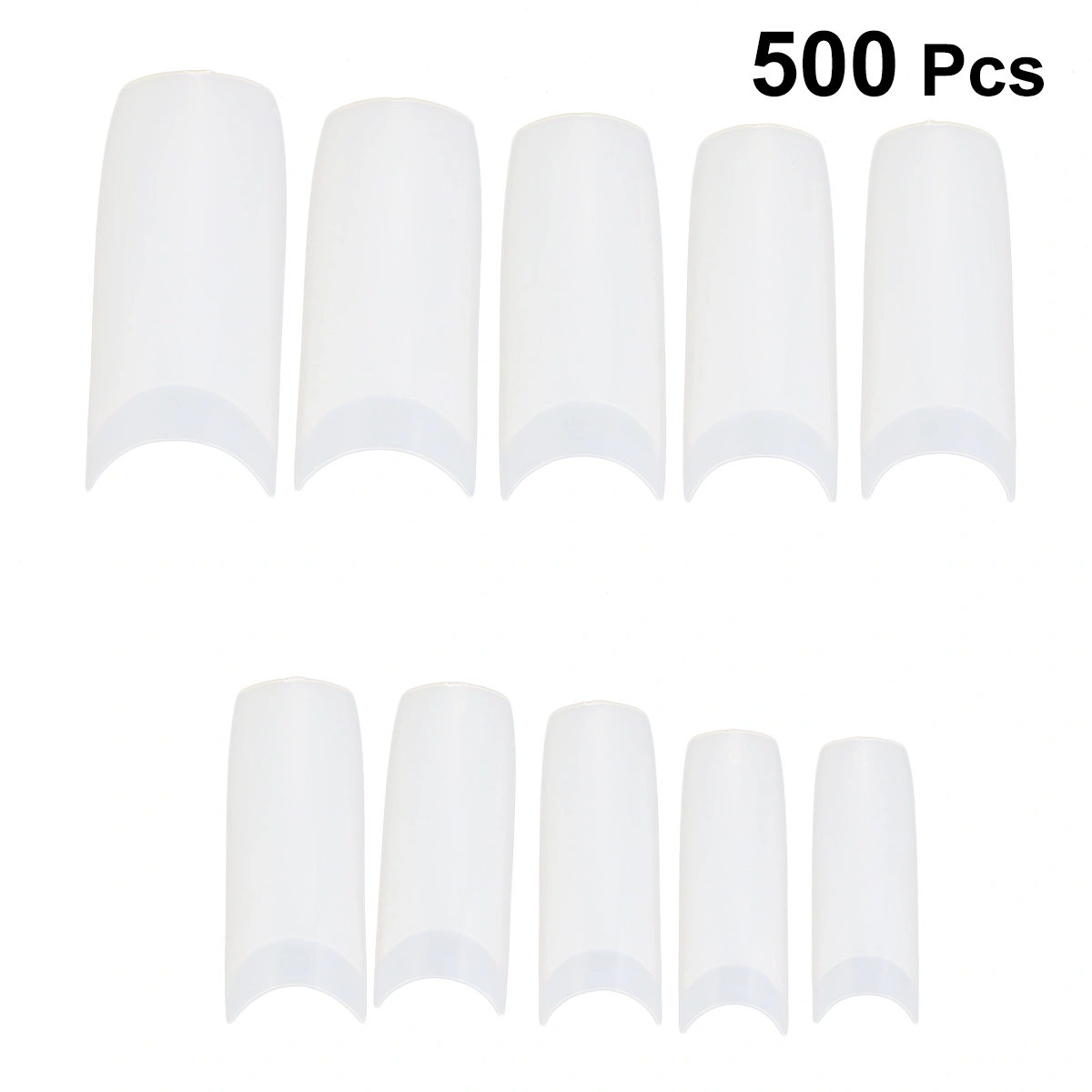1 Box Fake Nail Pieces Plain Color Nail Decals Artificial Nails Pastes DIY Manicure Supplies for Christmas (French)
